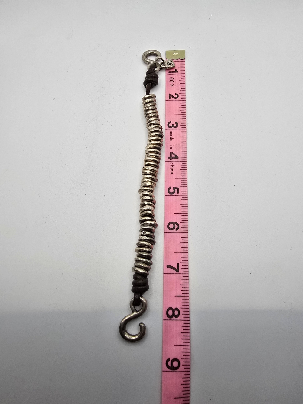 UNO de 50 Silver Bead and Brown Leather Bracelet - Picture 5 of 7